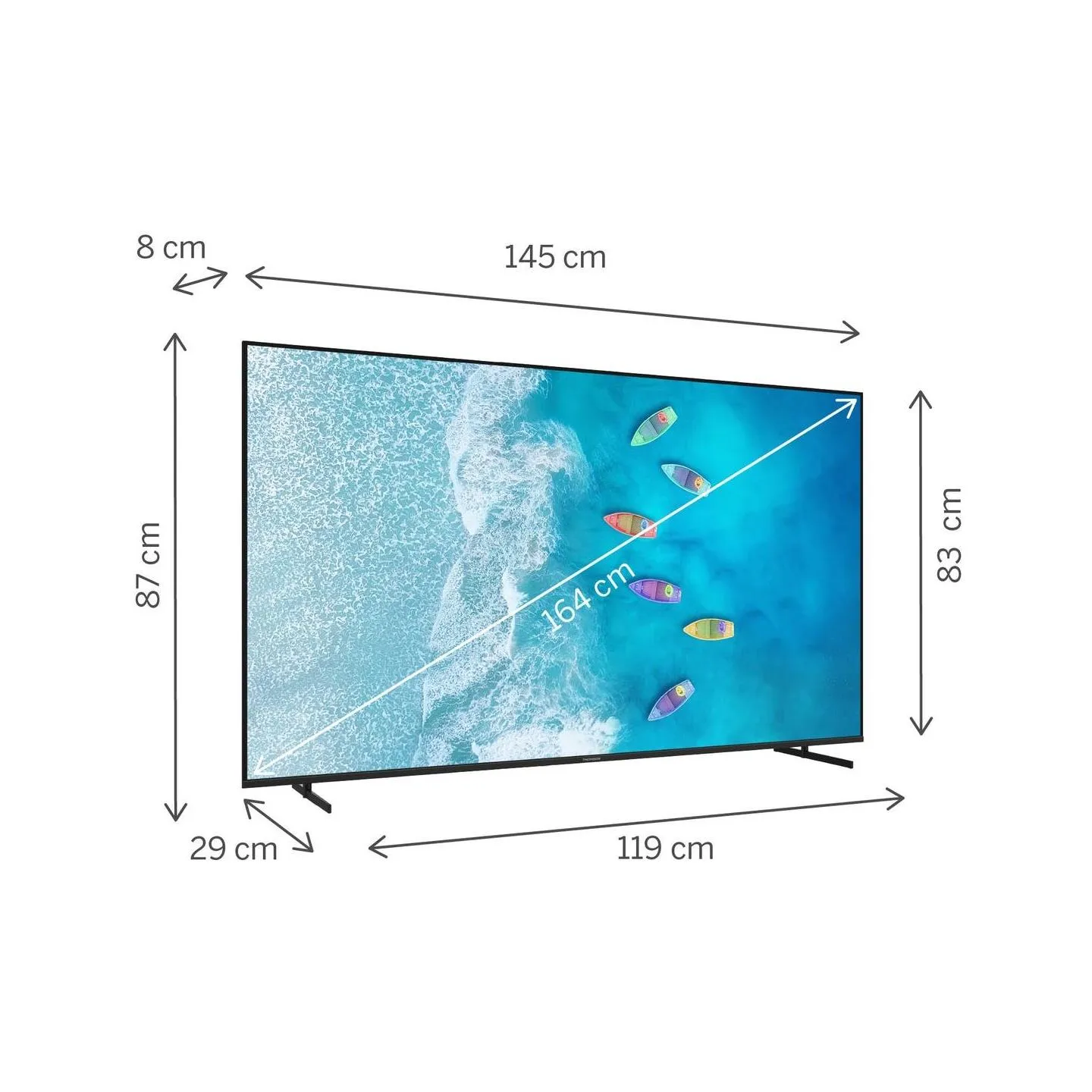 Thomson TV Set|THOMSON|65 "|4K Ultra HD|3840 x 2160 pixels|Flat|16:9|LED|65UG4S15