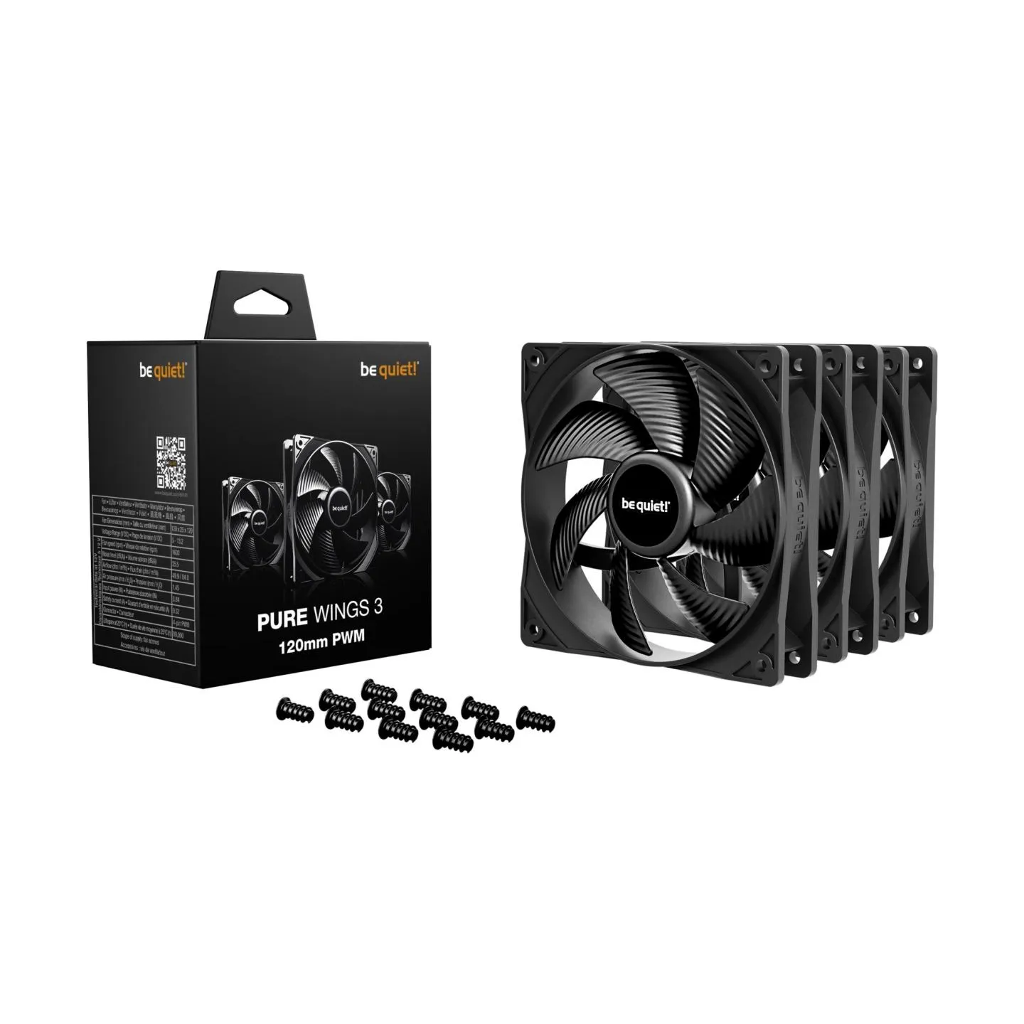 Be Quiet CASE FAN 120MM PURE WINGS 3/PWM 3-PACK BL141 BE QUIET