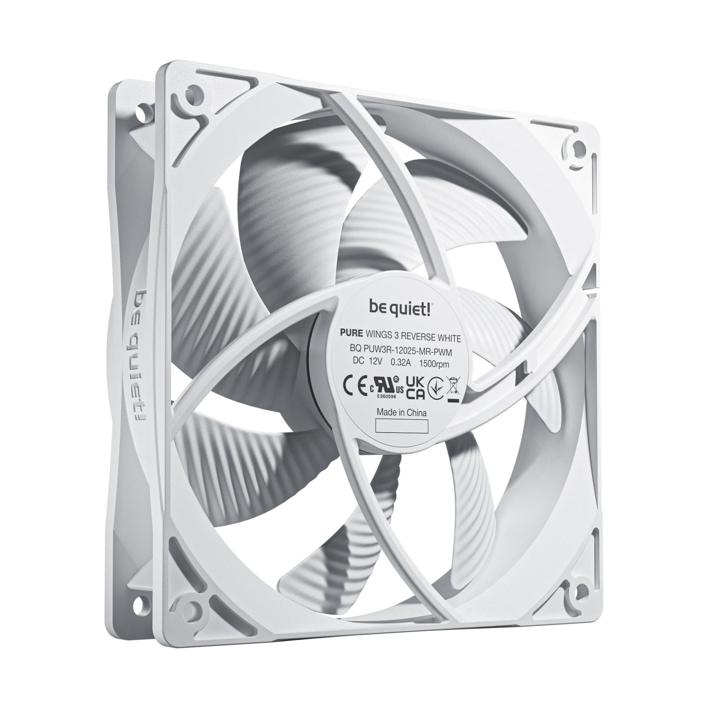 Be Quiet CASE FAN 120MM PURE WINGS 3/PWM WHT 3-PACK BL136 BE QUIET