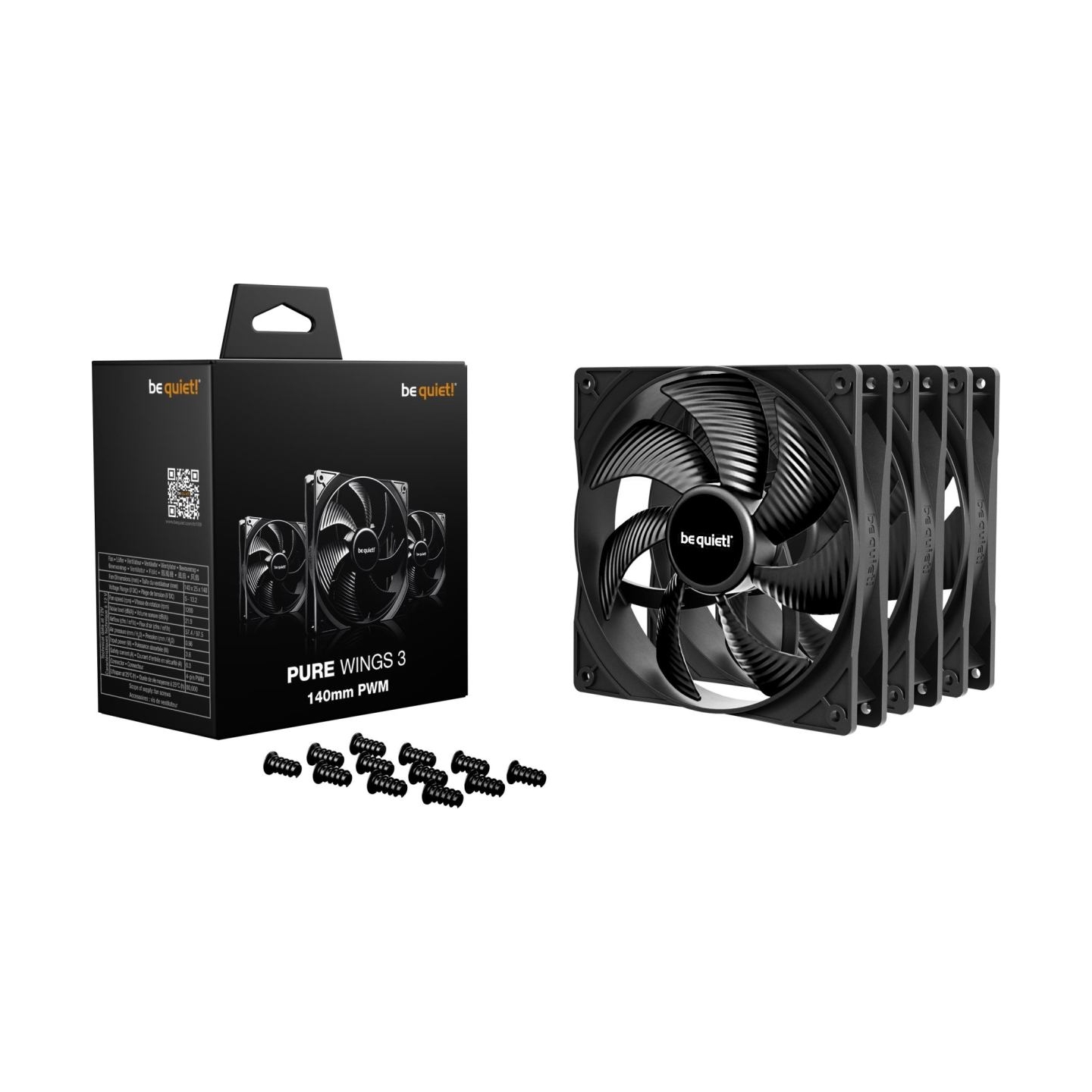 Be Quiet CASE FAN 140MM PURE WINGS 3/PWM 3PACK BL139 BE QUIET