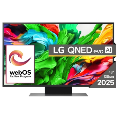 LG TV Set|LG|43"|4K/Smart|3840x2160|Wireless LAN|Bluetooth|webOS|Black|43QNED86A3C