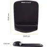 Fellowes | Mouse pad with wrist support PlushTouch | Mouse pad with wrist pillow | 238 x 184 x 25.4 mm | Black