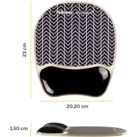 Fellowes MOUSE PAD PHOTO GEL/CHEVRON 9653401 FELLOWES