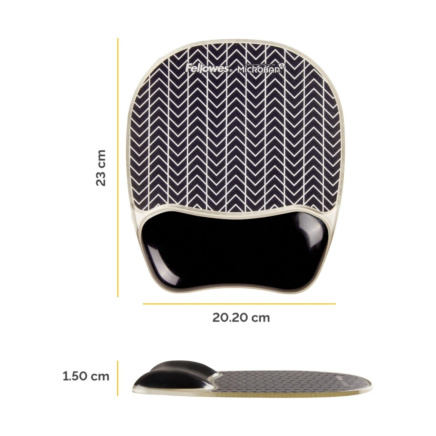 Fellowes MOUSE PAD PHOTO GEL/CHEVRON 9653401 FELLOWES