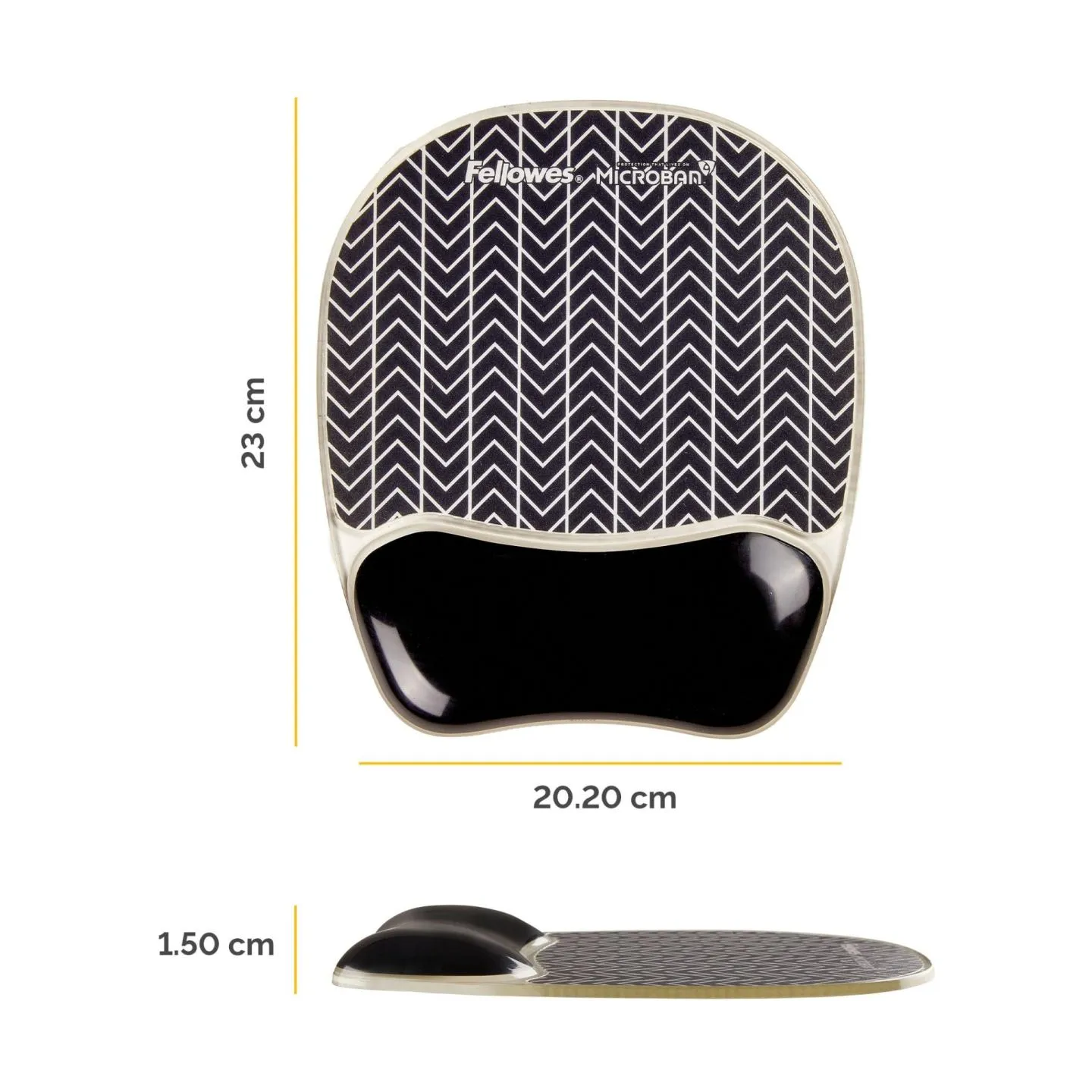 Fellowes MOUSE PAD PHOTO GEL/CHEVRON 9653401 FELLOWES