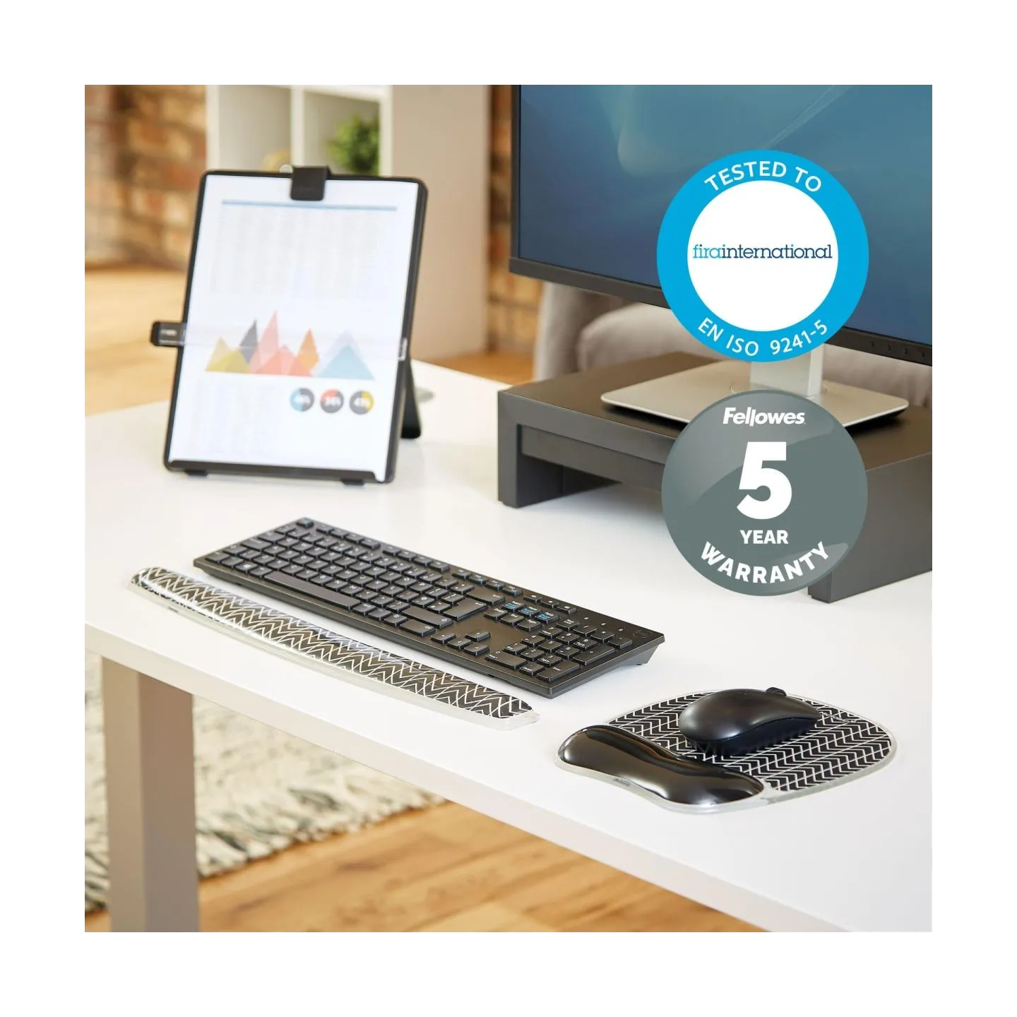 Fellowes MOUSE PAD PHOTO GEL/CHEVRON 9653401 FELLOWES