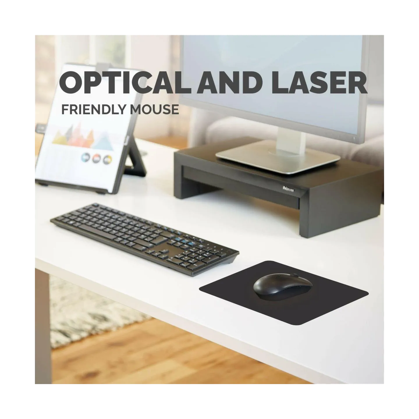 Fellowes MOUSE PAD BASIC/BLACK 29704 FELLOWES
