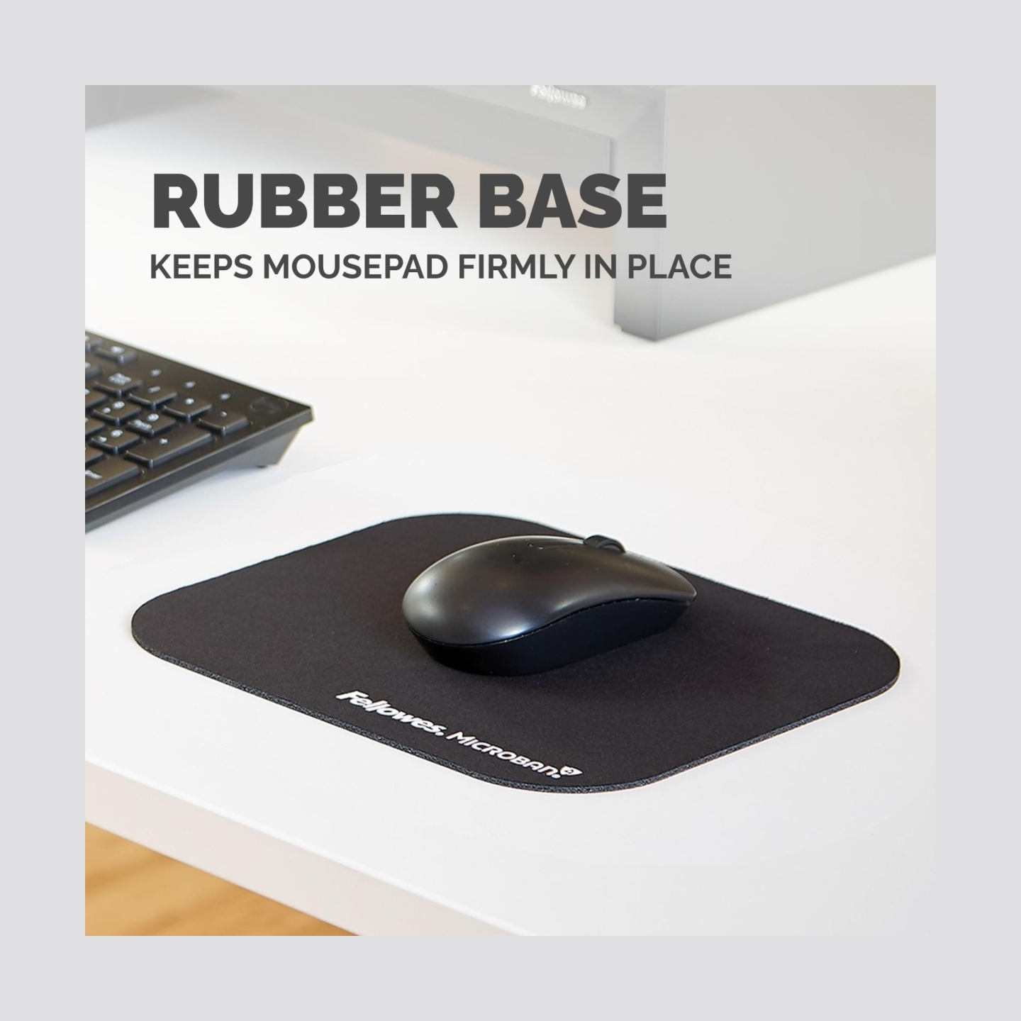 Fellowes MOUSE PAD MICROBAN/BLACK 5933907 FELLOWES