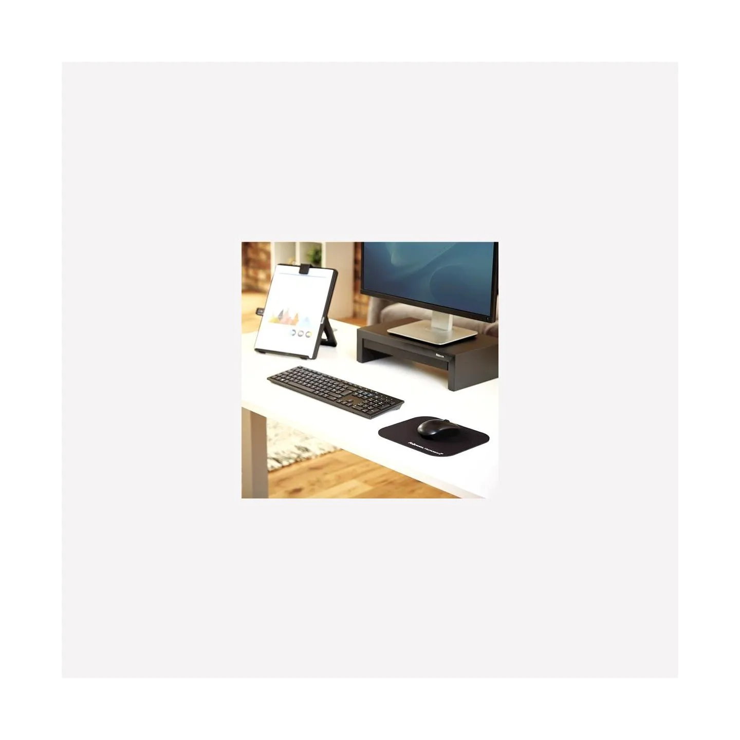 Fellowes MOUSE PAD MICROBAN/BLACK 5933907 FELLOWES
