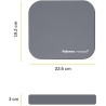Fellowes MOUSE PAD MICROBAN/SILVER 5934005 FELLOWES