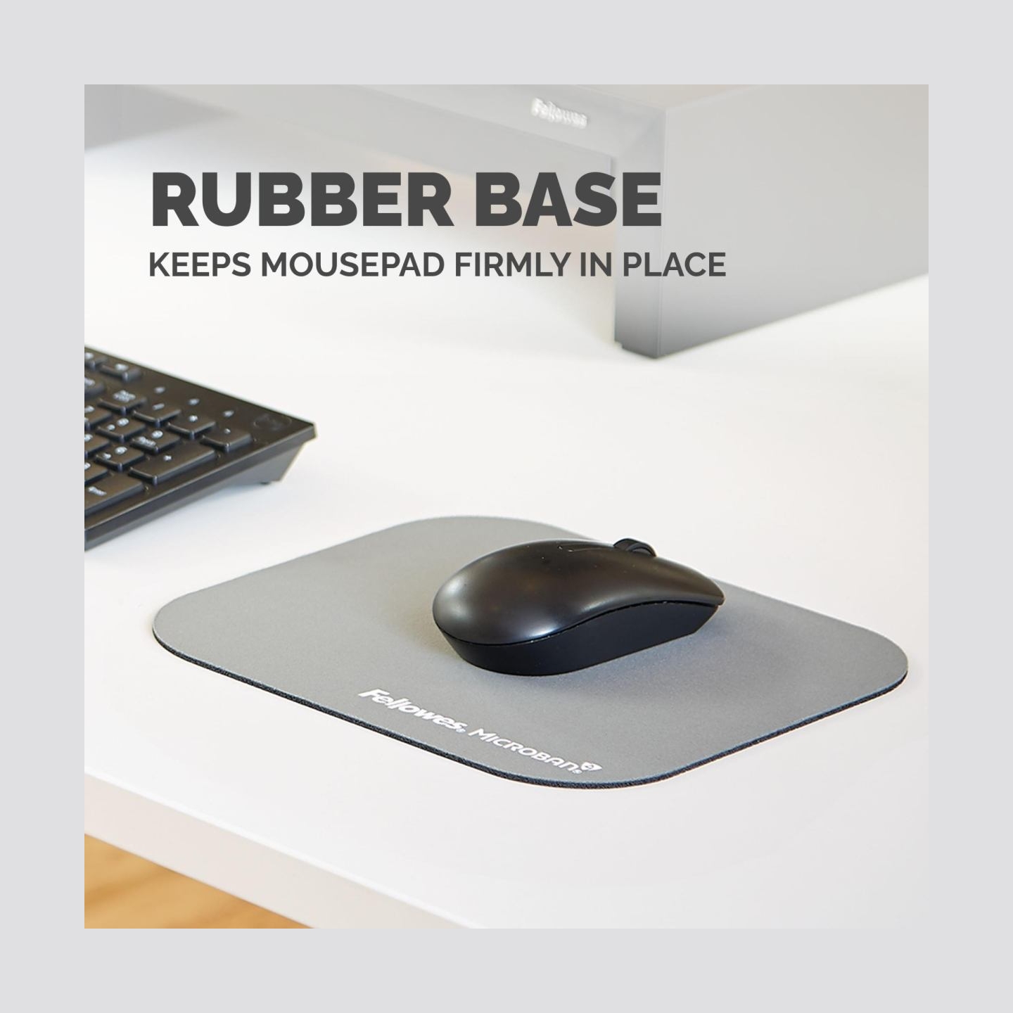 Fellowes MOUSE PAD MICROBAN/SILVER 5934005 FELLOWES