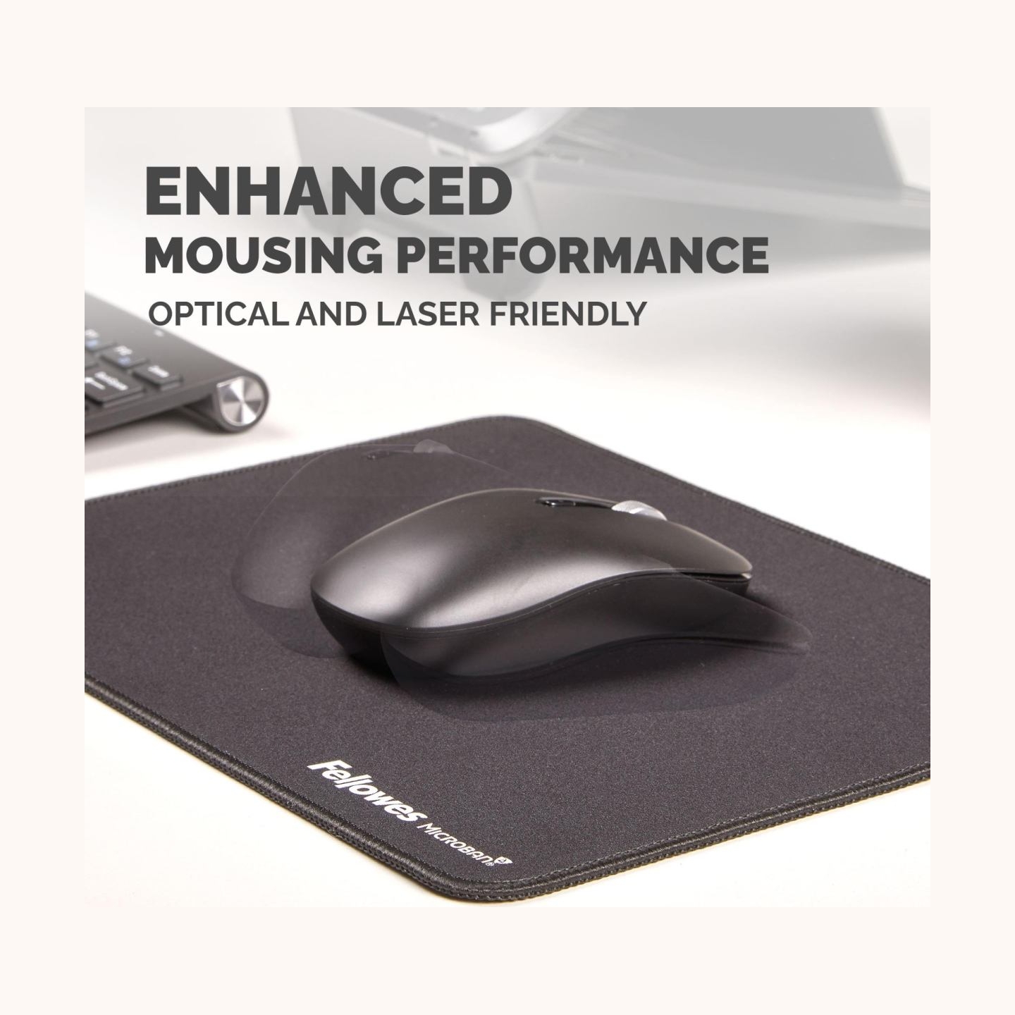 Fellowes XL Mousepad | Breyta | 280 x 210 x 2.5 mm | Black