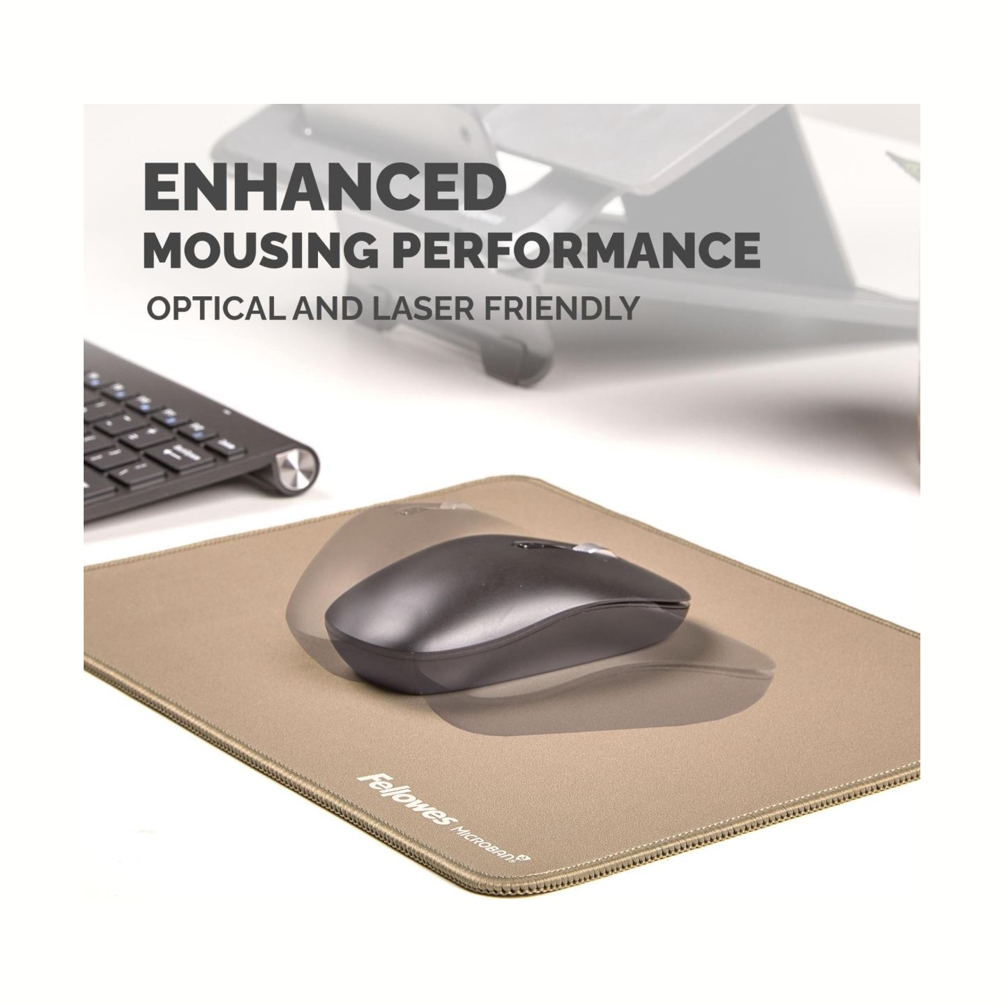 Fellowes XL Mousepad | Breyta | 280 x 210 x 2.5 mm | Sand