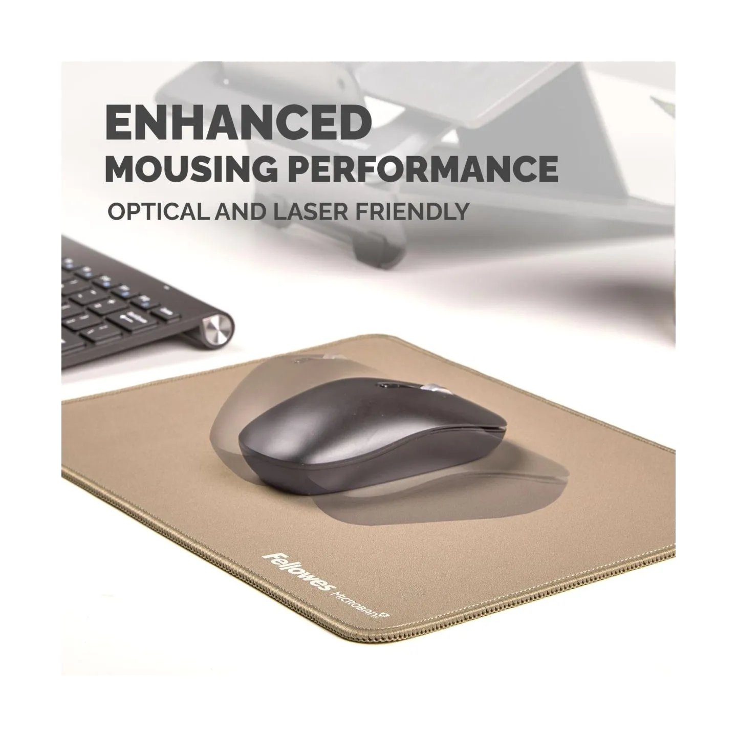 Fellowes XL Mousepad | Breyta | 280 x 210 x 2.5 mm | Sand