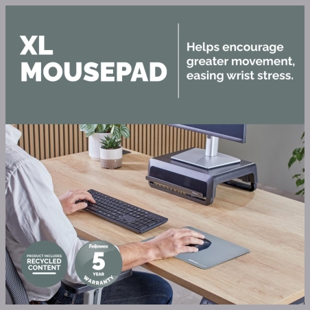 Fellowes XL Mousepad | Breyta | 280 x 210 x 2.5 mm | Marine