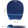 Fellowes | Foam mouse pad with wrist support | Mouse pad with wrist pillow | 202 x 235 x 25 mm | Sapphire