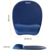 Fellowes | Foam mouse pad with wrist support | Mouse pad with wrist pillow | 202 x 235 x 25 mm | Sapphire