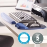 Fellowes | Foam mouse pad with wrist support | Mouse pad with wrist pillow | 202 x 235 x 25 mm | Sapphire