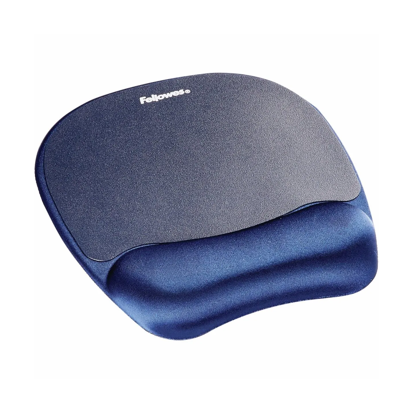 Fellowes | Foam mouse pad with wrist support | Mouse pad with wrist pillow | 202 x 235 x 25 mm | Sapphire