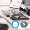 Fellowes | Mouse pad with wrist pillow | 202 x 235 x 25.4 mm | Black