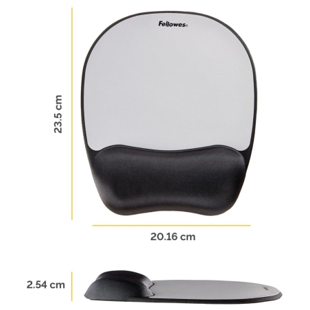 Fellowes MOUSE PAD MEMORY FOAM/SILVER STREAK 9175801 FELLOWES