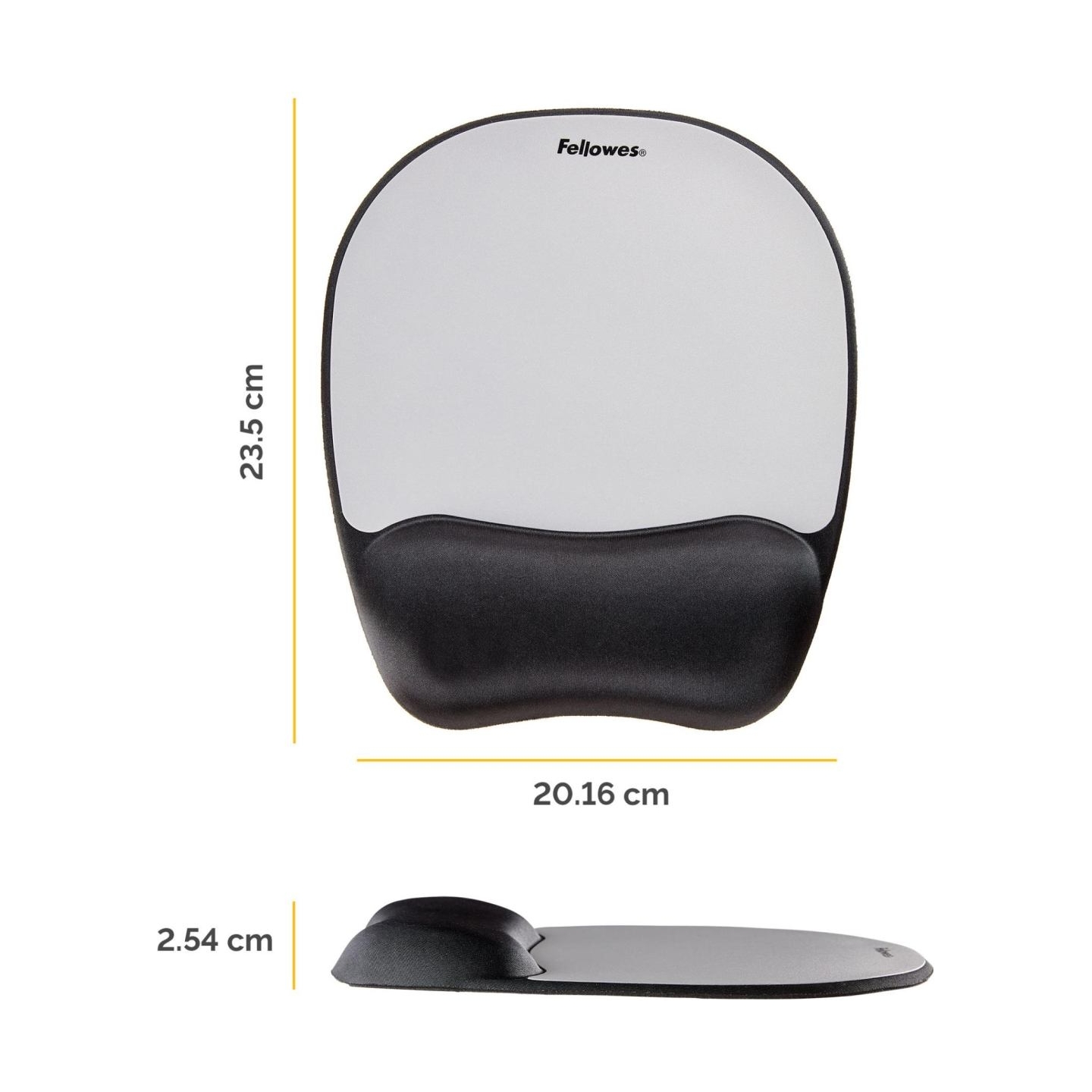 Fellowes MOUSE PAD MEMORY FOAM/SILVER STREAK 9175801 FELLOWES