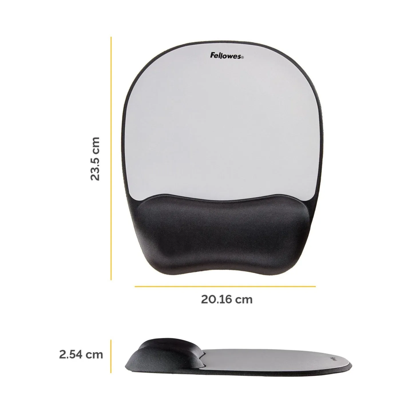Fellowes MOUSE PAD MEMORY FOAM/SILVER STREAK 9175801 FELLOWES