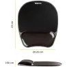 Fellowes | Mouse pad with wrist support CRYSTAL | Mouse pad with wrist pillow | 202 x 235 x 25  mm | Black