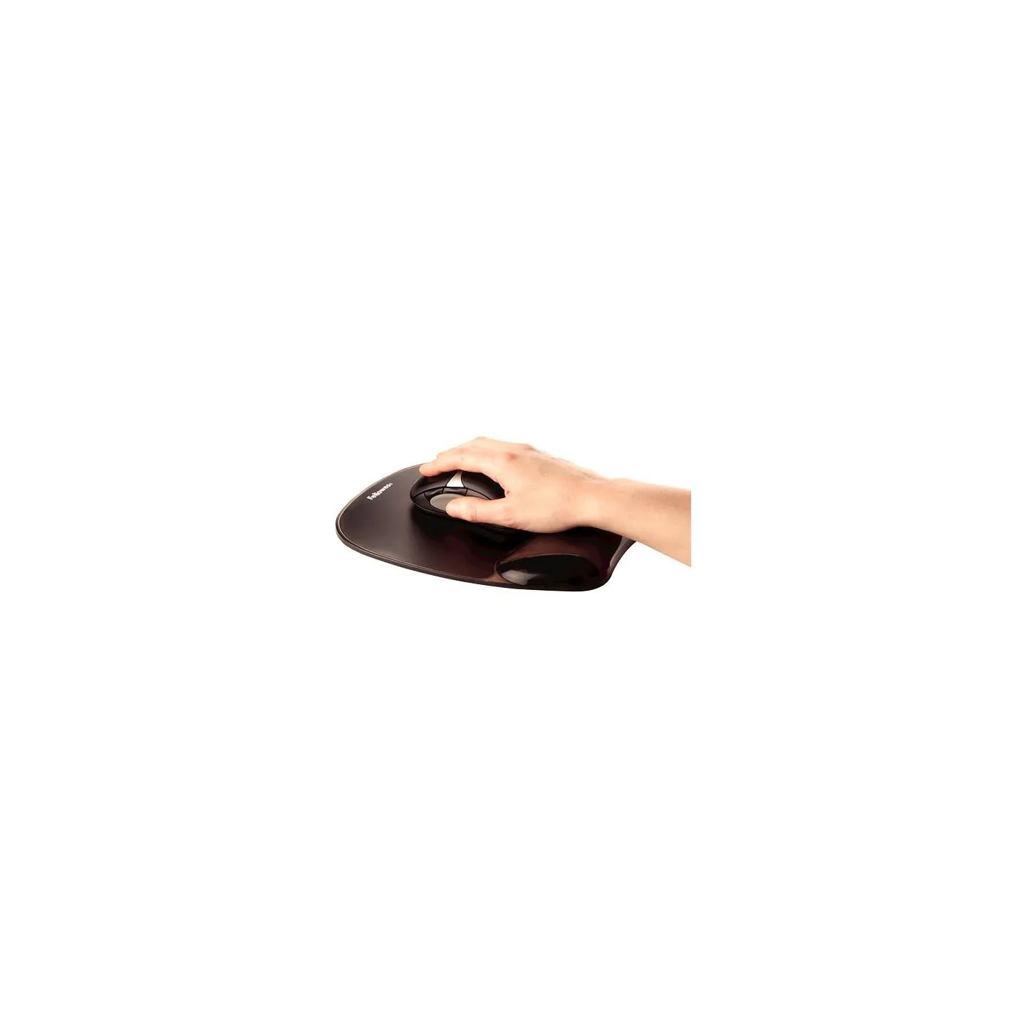 Fellowes | Mouse pad with wrist support CRYSTAL | Mouse pad with wrist pillow | 202 x 235 x 25  mm | Black
