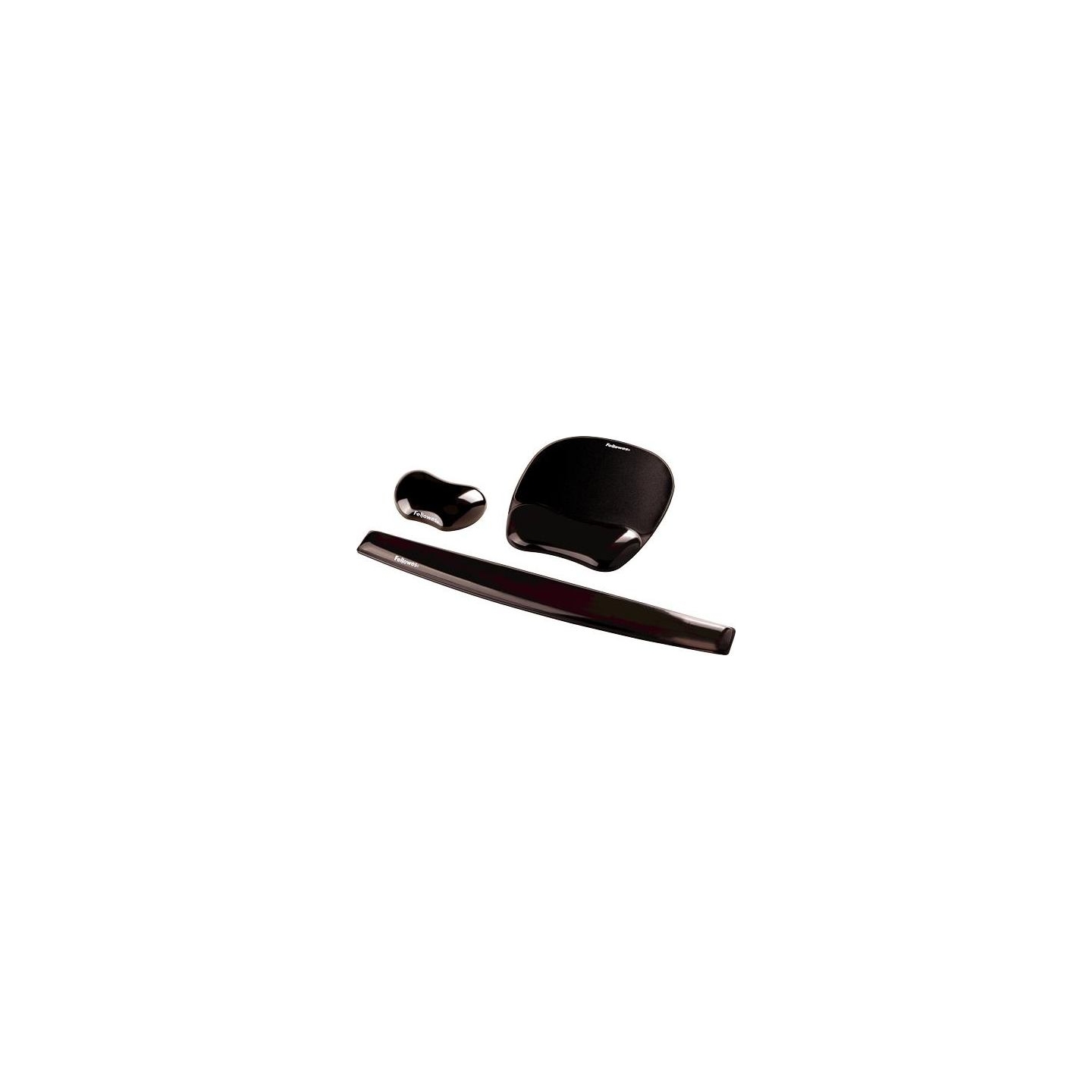 Fellowes | Mouse pad with wrist support CRYSTAL | Mouse pad with wrist pillow | 202 x 235 x 25  mm | Black