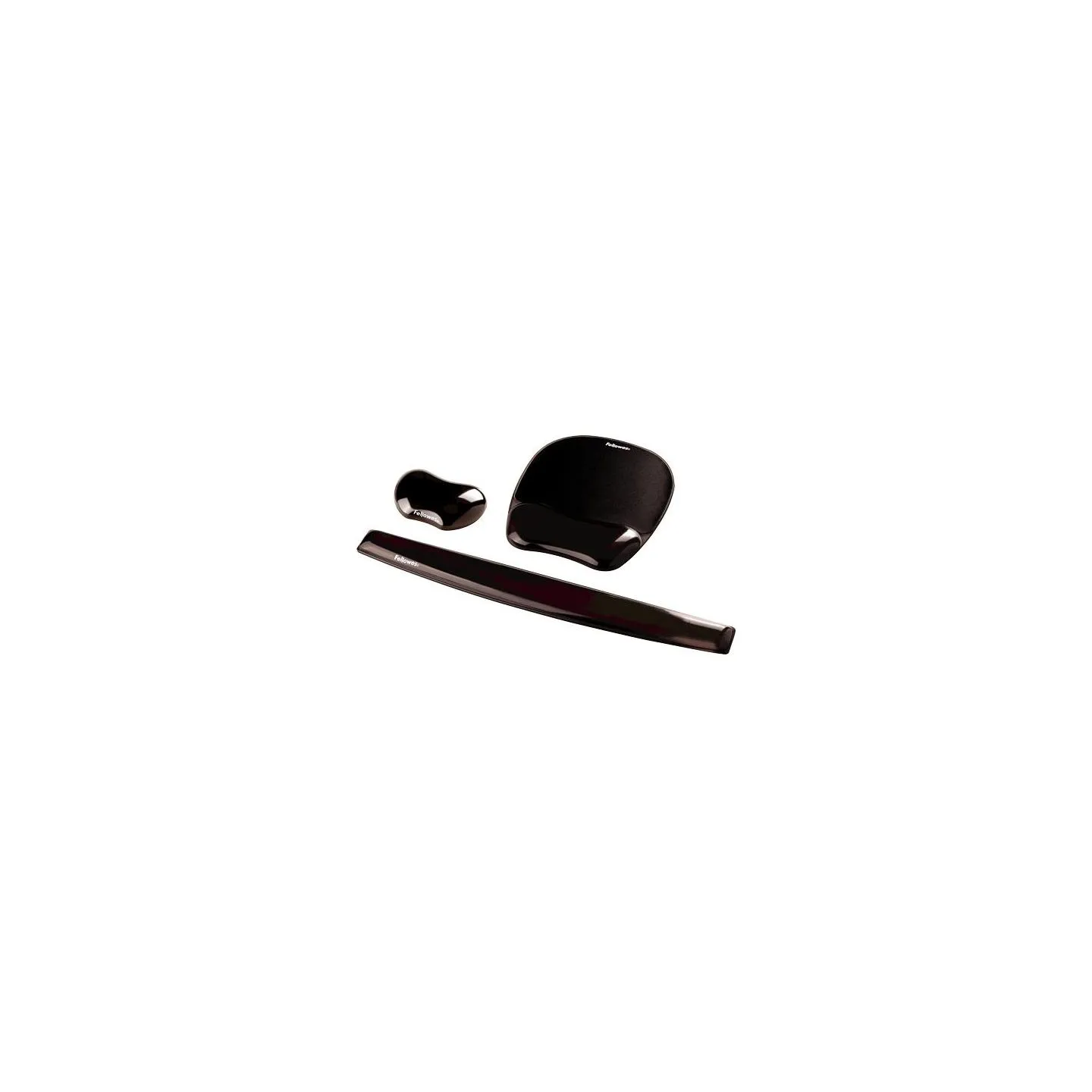 Fellowes | Mouse pad with wrist support CRYSTAL | Mouse pad with wrist pillow | 202 x 235 x 25  mm | Black