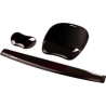Fellowes | Mouse pad with wrist support CRYSTAL | Mouse pad with wrist pillow | 202 x 235 x 25  mm | Black