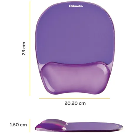 Fellowes MOUSE PAD CRYSTAL GEL/PURPLE 9144104 FELLOWES