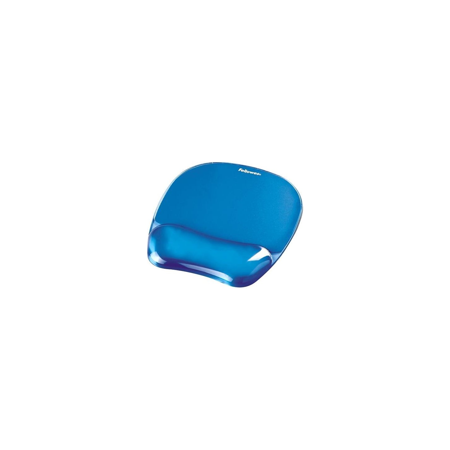 Fellowes | Mouse pad with wrist support CRYSTAL | Mouse pad with wrist pillow | 230 x 202 x 32 mm | Blue