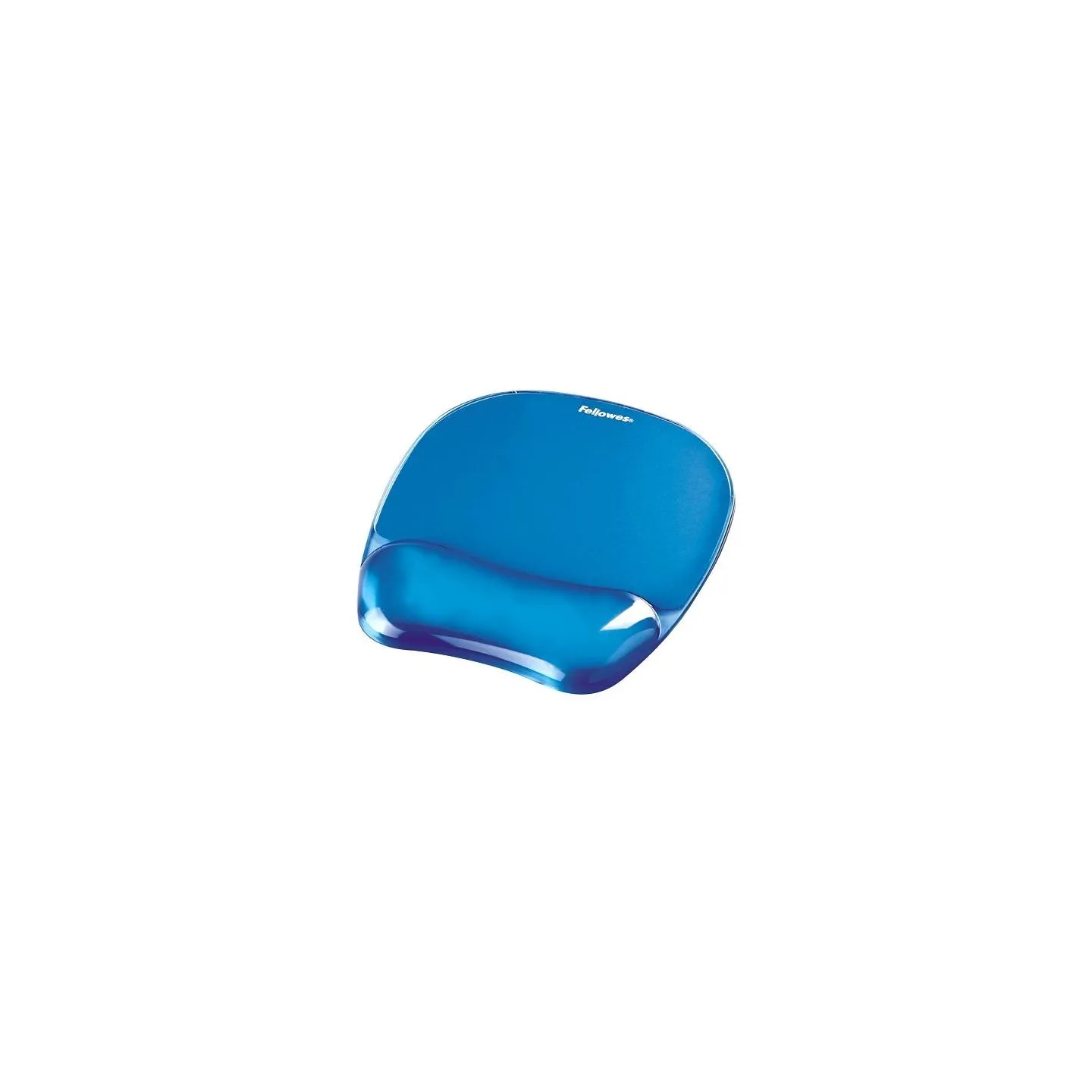 Fellowes | Mouse pad with wrist support CRYSTAL | Mouse pad with wrist pillow | 230 x 202 x 32 mm | Blue