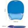 Fellowes | Mouse pad with wrist support CRYSTAL | Mouse pad with wrist pillow | 230 x 202 x 32 mm | Blue