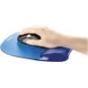 Fellowes | Mouse pad with wrist support CRYSTAL | Mouse pad with wrist pillow | 230 x 202 x 32 mm | Blue