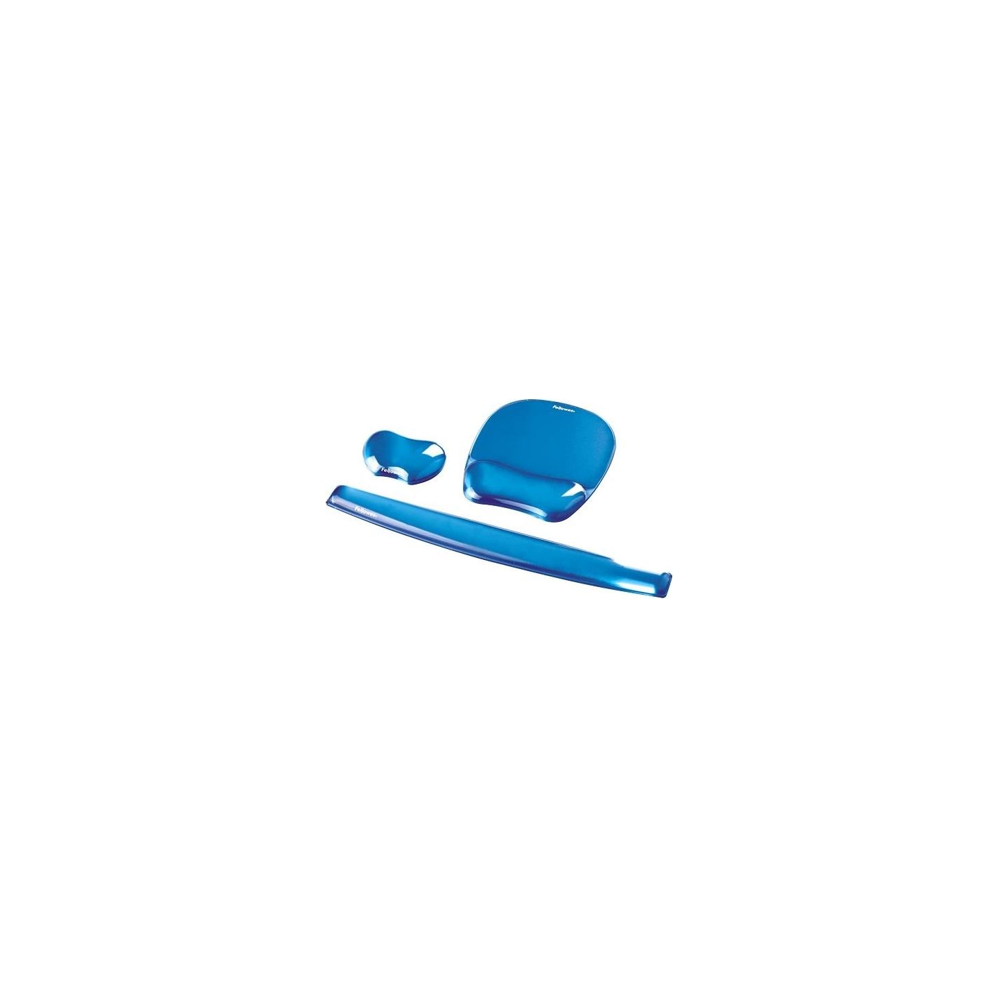 Fellowes | Mouse pad with wrist support CRYSTAL | Mouse pad with wrist pillow | 230 x 202 x 32 mm | Blue
