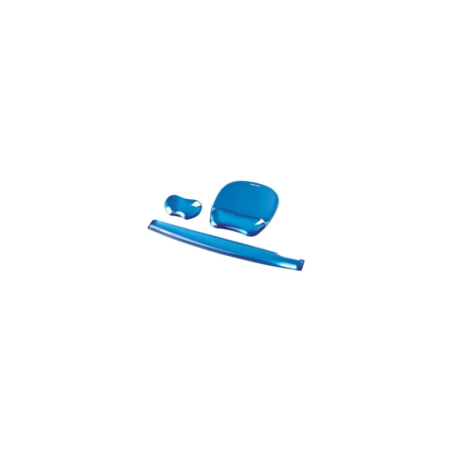 Fellowes | Mouse pad with wrist support CRYSTAL | Mouse pad with wrist pillow | 230 x 202 x 32 mm | Blue