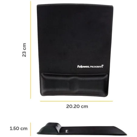 Fellowes MOUSE PAD WRIST SUPPORT/BLACK 9181201 FELLOWES