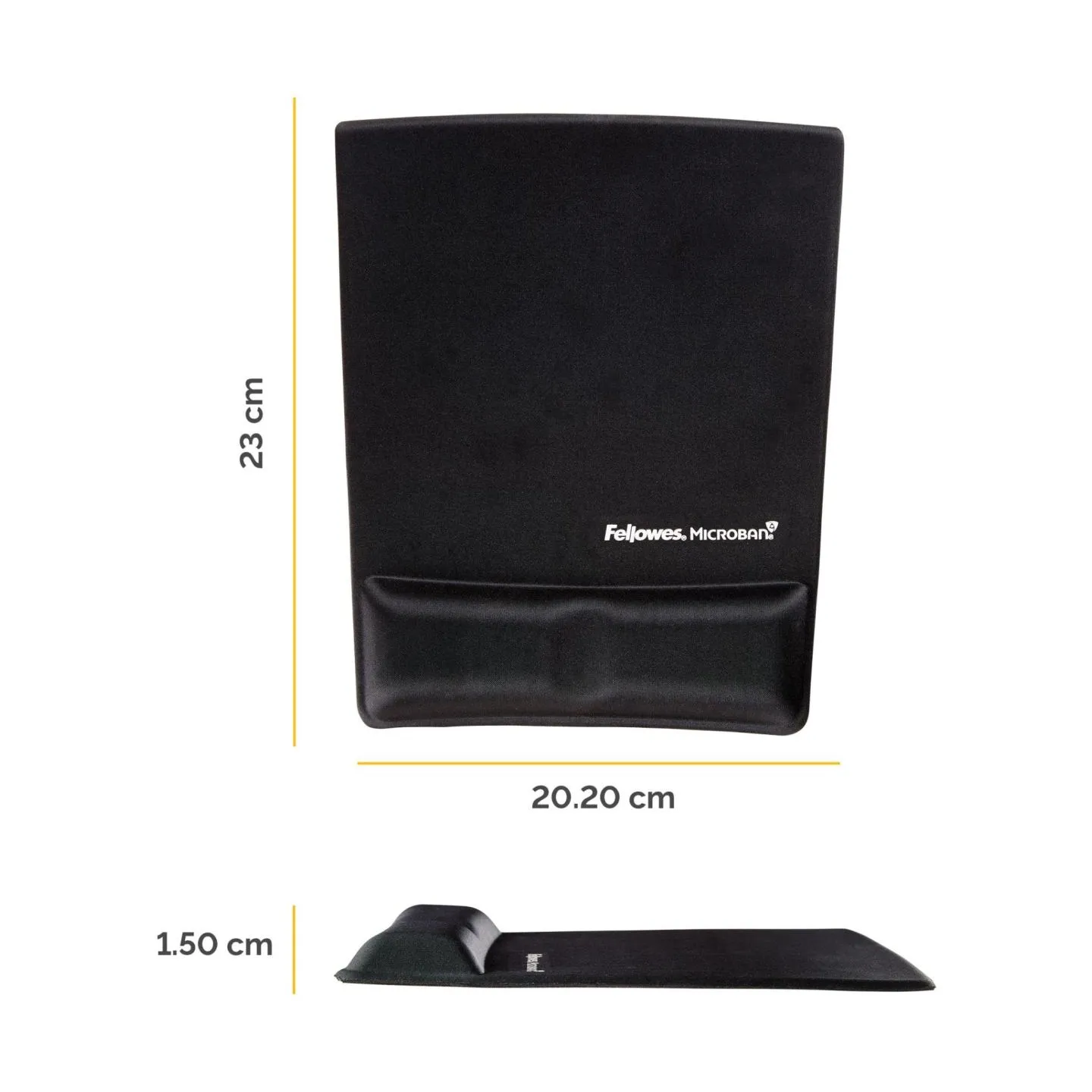 Fellowes MOUSE PAD WRIST SUPPORT/BLACK 9181201 FELLOWES