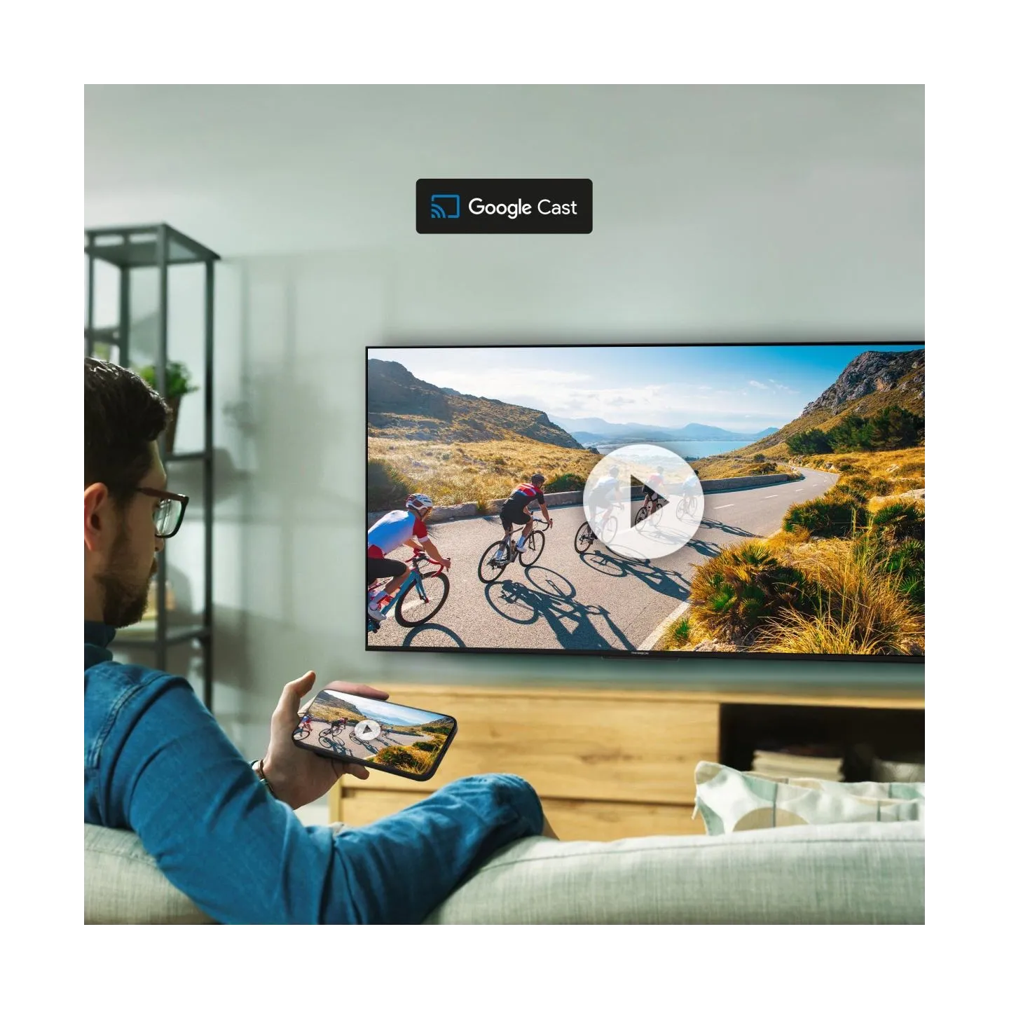 Thomson TV Set|THOMSON|55 "|4K Ultra HD|3840 x 2160 pixels|Flat|16:9|QD-Mini LED|55MG7C15