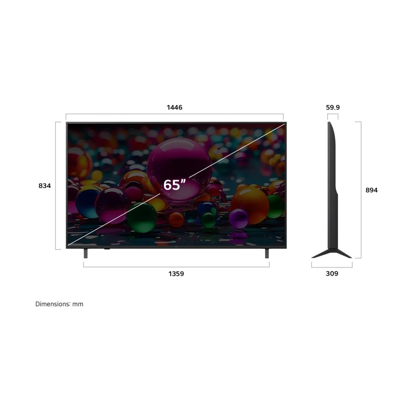 LG TV Set|LG|65 "|4K Ultra HD|2160 x 3840 pixels|Flat|16:9|LED|65UA74003LB