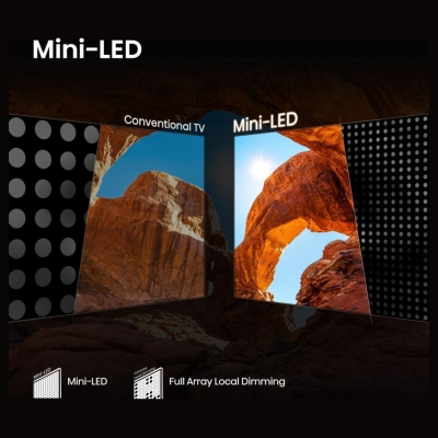 Hisense Mini LED TV | 65U7Q | 65 | Smart TV | VIDAA Smart OS | UHD | Black