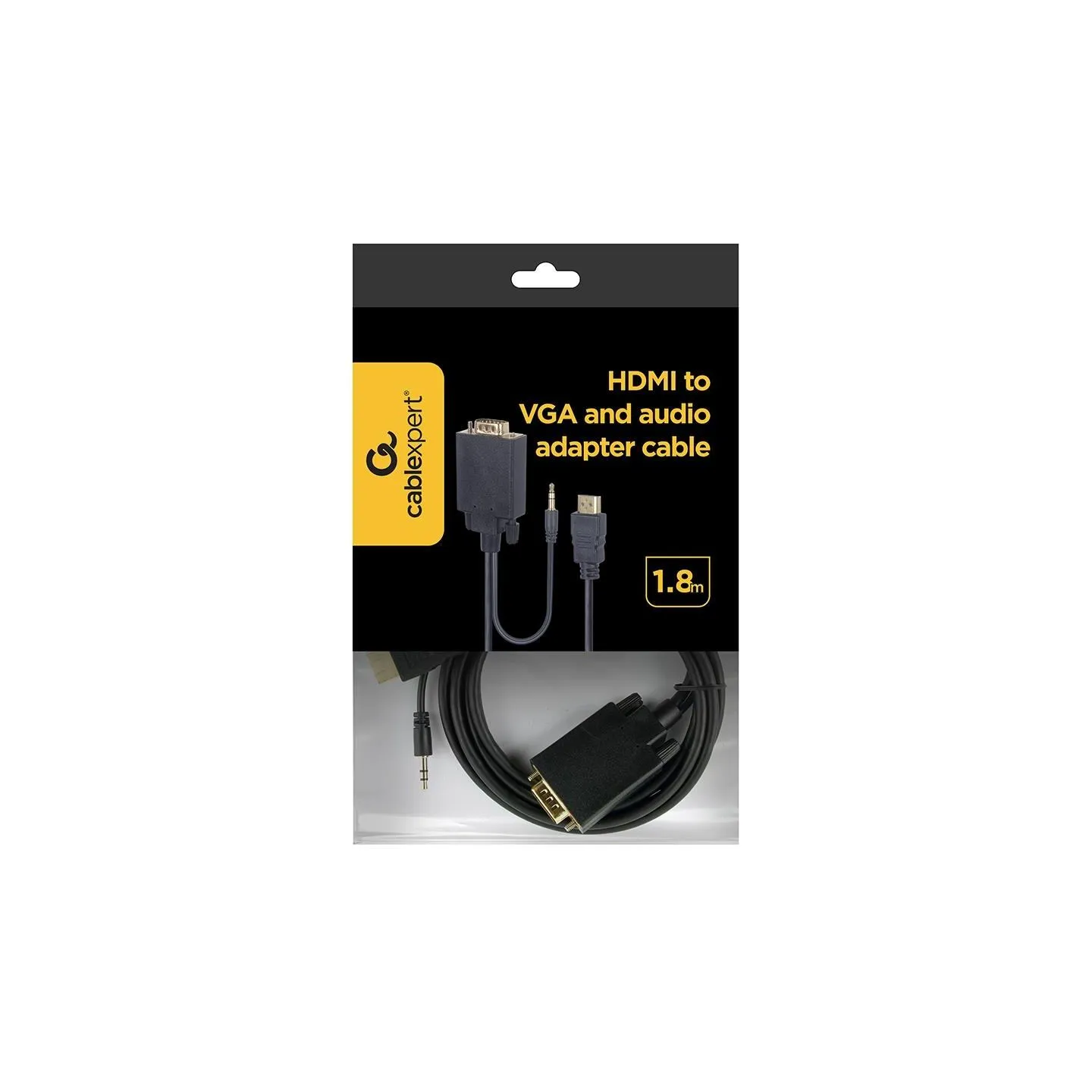 Gembird CABLE HDMI-VGA +3.5MM/1.8M A-HDMI-VGA-03-6 GEMBIRD