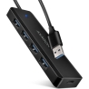 Axagon HUE-C1A 4x USB3.2 Gen 1 Travel hub, USB-C power IN, w. 20cm Type-A cable