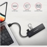 Axagon HUE-C1A 4x USB3.2 Gen 1 Travel hub, USB-C power IN, w. 20cm Type-A cable