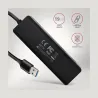 Axagon HUE-C1A 4x USB3.2 Gen 1 Travel hub, USB-C power IN, w. 20cm Type-A cable