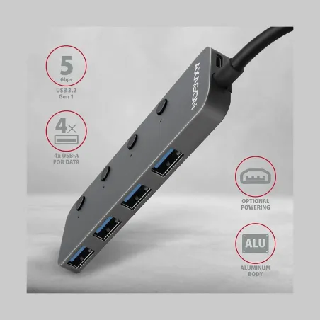 Axagon I/O USB HUB SWITCH 4PORT/0.2M HUE-MSA AXAGON
