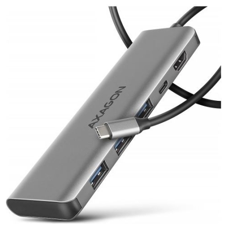 Axagon HMC-5H USB-C 3.2 Gen 1 hub, 3x USB-A, 4K HDMI, PD 100W, 100cm USB-C cable